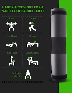 Foto 7 | Foto 7 | Cojín Protector Barra Gym Almohadilla Mdfitness Con Cintas Color Naranja Barbell Pad