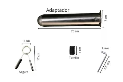 Foto 2 | Foto 2 | Adaptador Para Barra 1 Pulgada A 2 Pulgadas Con Seguro
