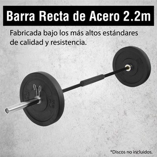 Foto 4 | Foto 4 | Barra Recta Olímpica 2.20 M C/almohadilla Altera Berserker Para Discos De 2'' Capacidad 1200lbs Mas Buje De Cobre Color Plata