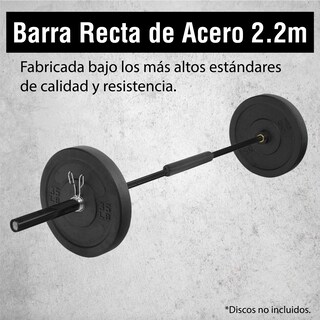 Foto 4 | Foto 4 | Barra Recta Olímpica 2.20 M con Almohadilla y Capacidad de 1200lbs