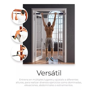 Foto 3 | Foto 3 | Barra Dominadas Para Puerta Abdominales Casa Gym Extensible Eo Safe Imports Esi-14020 Azul