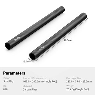 Foto 7 | Foto 7 | Varilla De Fibra De Carbono De 15 Mm Para Sistema De Soporte De Varilla De 15 Mm De 20 Cm - Venta Internacional.