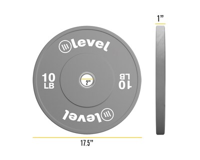 Foto 3 | Foto 3 | Discos Olímpicos Level Fitness Atón color Gris 10 Lb 2 Piezas