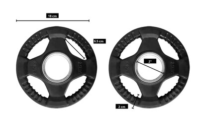 Foto 3 | Foto 3 | Par De Discos Olímpicos Plastificados De 2.5 Lbs