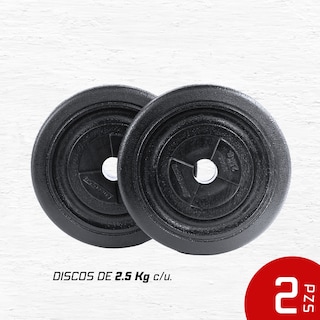 Foto 2 | Foto 2 | Par De Discos (2.5kg C/u) Para Barras Y Mancuernas - Energym