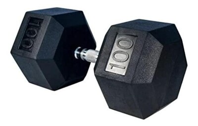 Foto 3 | Foto 3 | Mancuerna Hexagonal 100 Lbs Individual color Negro