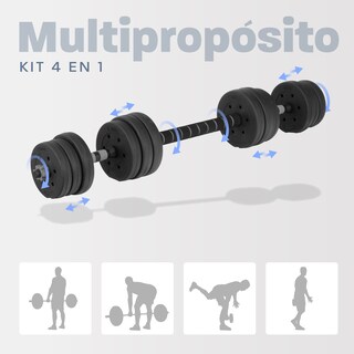 Foto 4 | Foto 4 | Mancuerna De 20 Kg Ajustables Mc0518-r Altera Color Gris