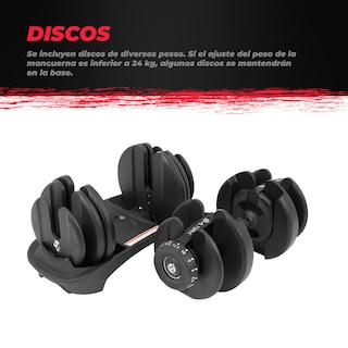 Foto 4 | Foto 4 | Mancuerna Ajustable C/ 15 Discos Intercambiables De 2.5 A 24 Kg color Negro Altera