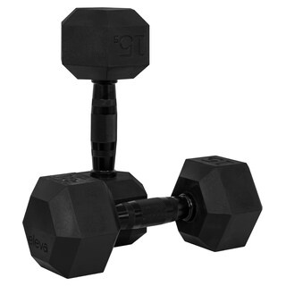 Foto 1 | Foto 1 | Juego de Mancuernas Eleva 2MH color Negro Cromadas Hexagonal 15 LB con 2 PZAS