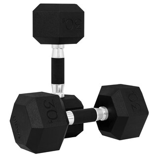 Foto 1 | Foto 1 | Set de Mancuernas Eleva 2MH color Negro Cromadas Hexagonal 30 LB con 2 PZAS