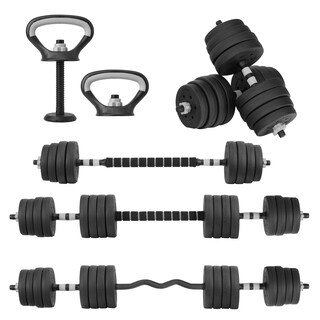 Foto 1 | Foto 1 | Set de Mancuernas 17 Discos Intercambiable Pesa Rusa y Barra Recta Altera color Gris