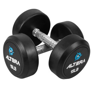 Foto 1 | Foto 1 | Set de Mancuernas Altera Redondos PAR-MBN-15 color Negro de Acero y Forro Neopreno 15 LB