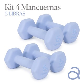 Foto 2 | Foto 2 | Set de Mancuerna Hexagonal Eleva-K4OS5 color Azul Cubierto de Neopreno 5 LB