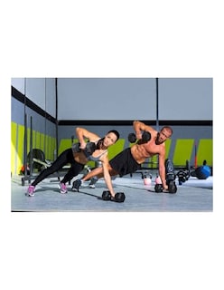 Foto 4 | Foto 4 | Par de Mancuernas Mdfitness en Caucho Hexagonal color Negro 75 LB 34 KG Dumbbells 2 PZAS