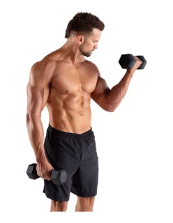 Foto 6 | Foto 6 | Par de Mancuernas Mdfitness en Caucho Hexagonal color Negro 75 LB 34 KG Dumbbells 2 PZAS