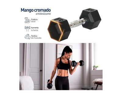 Foto 3 | Foto 3 | Mancuerna Hexagonal Bluelander CBHH-0112 color Negro 20 Lbs 1 Par