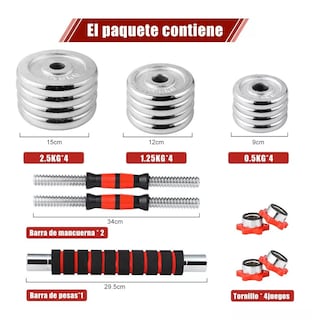 Foto 6 | Foto 6 | Kit de Mancuernas Barra con Pesas 19Piezas Eo Safe Imports Esi-8035 color Negro