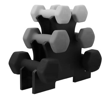 Foto 1 | Foto 1 | Kit Pesas Mancuernas Neopreno Soporte Eo Safe Imports Esi-9166 Multicolor 7 PZAS