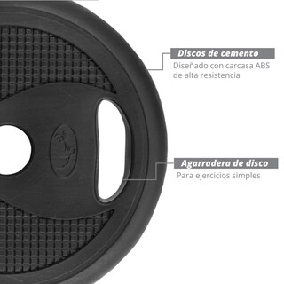 Foto 5 | Foto 5 | Set de Mancuernas Altera Js con Barra Recta 10 kg Negro