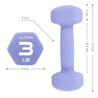Foto 4 | Foto 4 | Set de 2 Mancuernas Hexagonales Nova  Altera Azul