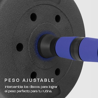 Foto 5 | Foto 5 | Mancuerna Ajustable Altera Alt-a20 con Discos Intercambiables y Pesa Rusa 20kg - Azul