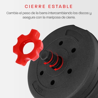 Foto 3 | Foto 3 | Mancuerna Ajustable Altera Al-r50 con Discos Intercambiables y Pesa Rusa 50kg