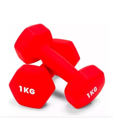 Par De Mancuernas Para Ejercicio Wünd 1 Kg Color Rojo