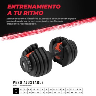 Foto 3 | Foto 3 | Mancuerna Ajustable Altera Pa-24-blr C/ Discos Intercambiables de 2.5 A 24 Kg