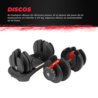 Foto 4 | Foto 4 | Mancuerna Ajustable Altera Pa-24-blr C/ Discos Intercambiables de 2.5 A 24 Kg