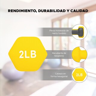 Foto 2 | Foto 2 | Par De Mancuernas X-pross De Neopreno Amarillo 2 Lbs