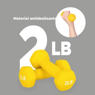 Foto 4 | Foto 4 | Par De Mancuernas X-pross De Neopreno Amarillo 2 Lbs