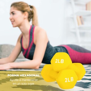 Foto 5 | Foto 5 | Par De Mancuernas X-pross De Neopreno Amarillo 2 Lbs
