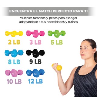 Foto 7 | Foto 7 | Par De Mancuernas X-pross De Neopreno Amarillo 2 Lbs