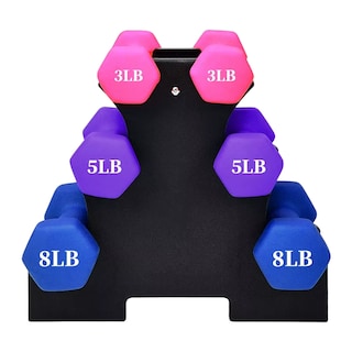 Foto 1 | Foto 1 | Set de Mancuernas Belug Multicolor 32 Lb Vinil 3 Pares con Rack