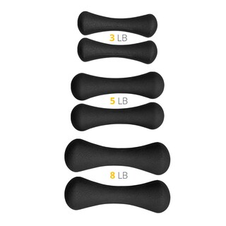 Foto 4 | Foto 4 | Set 3 Pares de Mancuernas de Neopreno 3,5,8lb Tayga  con Base Negro