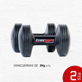 Foto 2 | Foto 2 | Par De Mancuernas (3 Kg C/u) - Energym