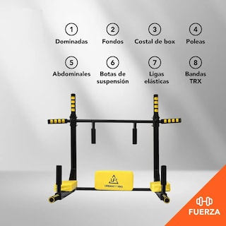 Foto 2 | Foto 2 | Barra Para Dominadas Uso Rudo UrbanFit Pro Amarillo