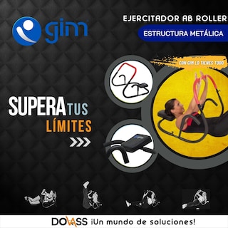 Foto 2 | Foto 2 | Ejercitador Ab Roller 61.5x61.5x60cm Estructura Metálica Agarraderas Forradas De Neopreno Gim Color Negro