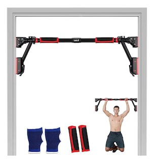 Foto 4 | Foto 4 | Barra Dominada Lab.g De Puerta Pared Ajustable Abdominal Gym Casa Negro Rojo