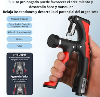Foto 3 | Foto 3 | Xtellar Kit Ejercitador Rojo Y Negro De Mano Y Antebrazo Ajustable - Fortalecedor De Agarre Para Atletas Y Rehabilitación