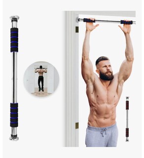 Foto 5 | Foto 5 | Barra Dominadas Para Puerta Abdominales Casa Gym Extensible Color Azul