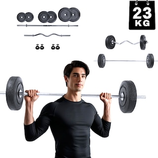 Foto 1 | Foto 1 | Kit De Pesas Barra Recta Y Z (23 Kg) - Energym