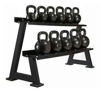 Foto 3 | Foto 3 | Rack Para Pesas Rusas 2 Niveles Kettlebells Gym Crossfitness