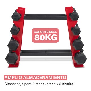Foto 2 | Foto 2 | Rack Altera de Mancuernas y Pesa Rusa 2 Niveles color Rojo