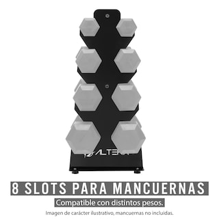 Foto 3 | Foto 3 | Soporte para Mancuernas Altera para 4 Pares de Pesas color Negro