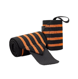Foto 1 | Foto 1 | Muñequera de Fitness BELUG Alta Calidad Elástico Negro con Naranja