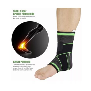 Foto 3 | Foto 3 | Tobillera Deportiva De Compresión Ortopédica Gym Esguince Eo Safe Imports Esi-11604 Verde