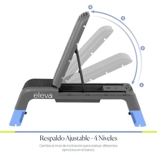 Foto 3 | Foto 3 | Banco Fitness Eleva color Gris de Altura Ajustable 2 Niveles