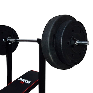 Foto 4 | Foto 4 | Banco Multifuncional Barra y Discos Workoutb 55kg Sparta