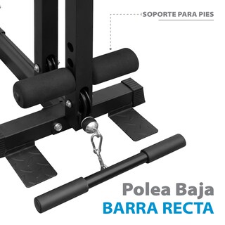 Foto 8 | Foto 8 | Multiestación De Ejercicio  Maqmp Altera Jaula Gym Multifuncional C/ Peso Ajustable Color Negro